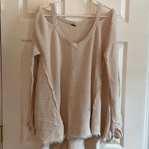 Free People Cold Shoulder Sweater